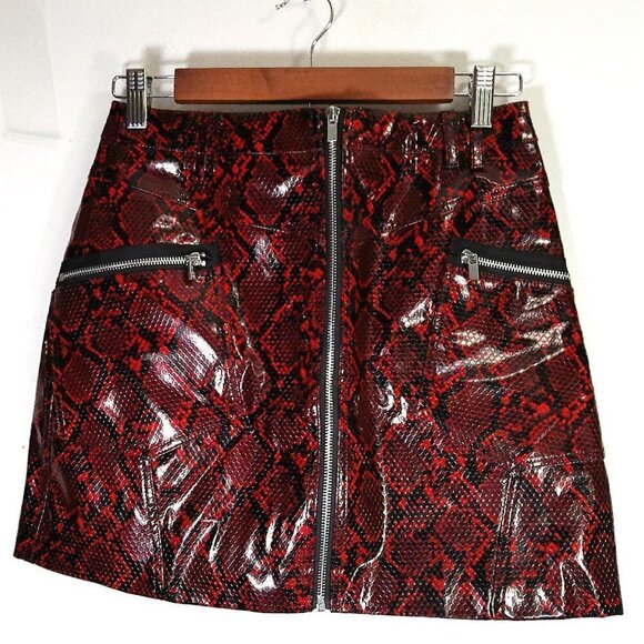 Mistress Rocks vegan Leather Womens Mini Skirt S Punk Goth Rocker - Picture 1 of 4